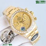 Clean Factory Rolex Daytona 4131 Gold Face Watch